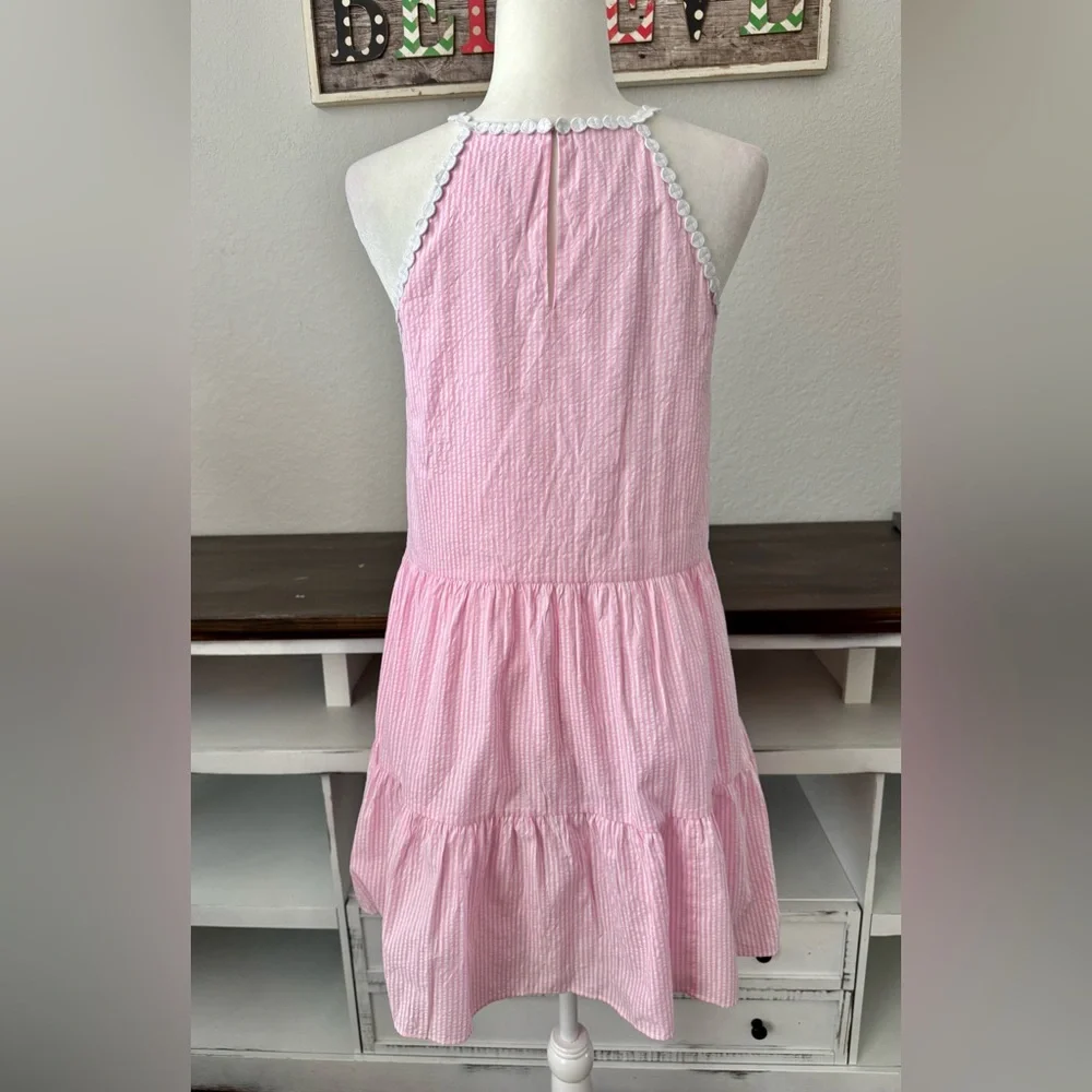 Lilly Pulitzer Britt Havana Seersucker Striped‎ Pink Dress Women's Size 2 D